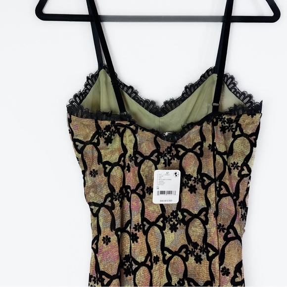 Free People Lace and Bows Mini Slip size Medium NWT - Picture 4 of 16